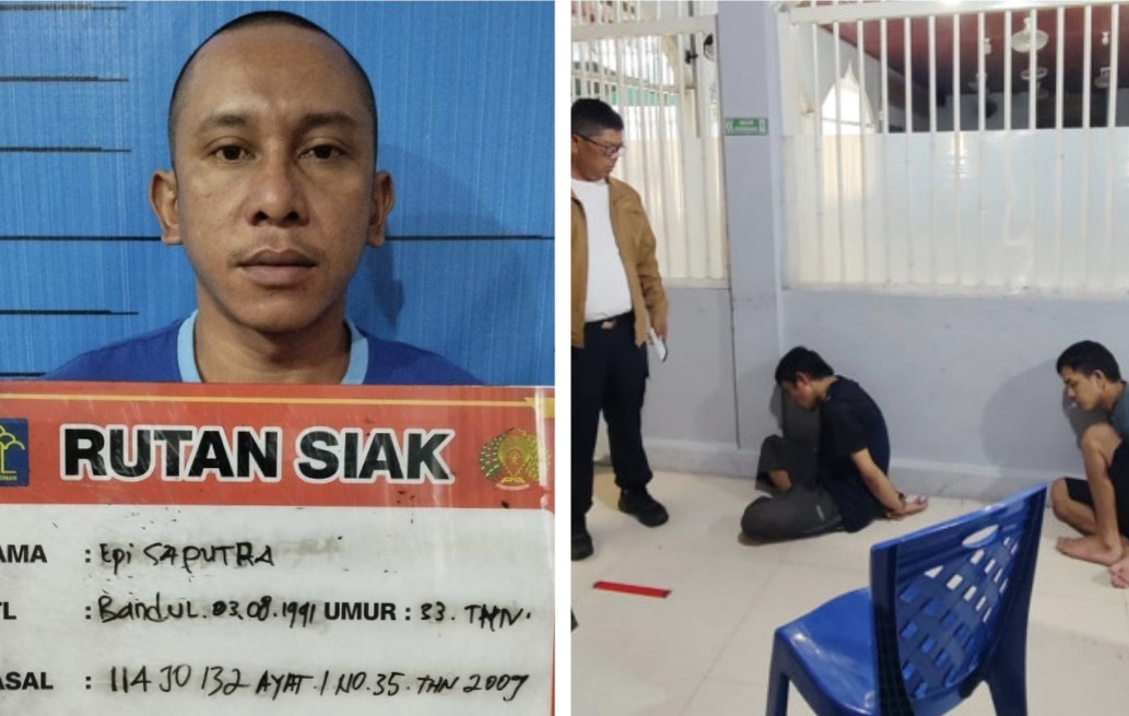 Pencarian tahanan kabur Rutan Siak, Epi Saputra diduga bersembunyi di hutan dekat Rumah Dinas Bupati (foto/ist)